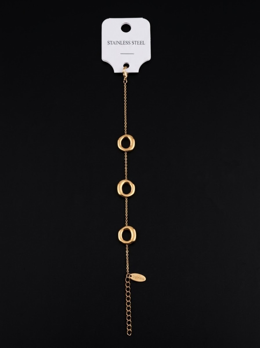 Gold Layered Circle Charm Bracelet